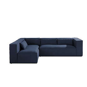 Lisa Design Noé Canapé d'angle 5 places en tissu gauche