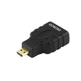 Deltaco HDMI - HDMI Micro High Speed with Ethernet F-M Adapter