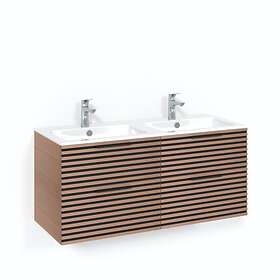 Macro Design Tvättställsskåp Crown Stripe med Dubbelt Kom 120x45D Lj.Ek St L14 FSK120EZL14 1200