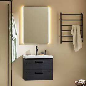 Noro Tvättställsskåp Relounge Svart Trästruktur Med 600 320321