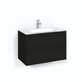 Macro Design Tvättställsskåp Crown Shape Med Glastvättställ Kom 80x45 Sv.Ek Sh G