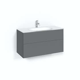 Macro Design Tvättställsskåp Crown Push Open Med Glastvättställ Kom 100x45 Ant Psh G FSK100APOG