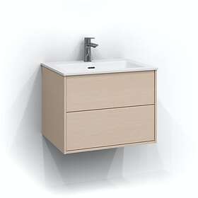 Svedbergs Tvättställsskåp Epos 60x45 Underdel Plan Vit ask 2Låd Push 160620-P