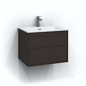 Svedbergs Tvättställsskåp Epos 60x45 Underdel Plan Brun ask 2Låd 170620