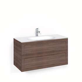 Macro Design Tvättställsskåp Shape Med Glastvättställ Crown100x45 Brun Ask Glash