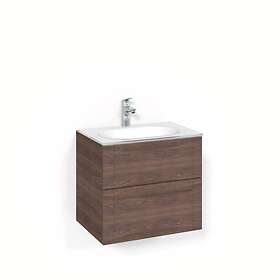 Macro Design Tvättställsskåp Crown Frame Med Glastvättställ 60x45 Brun Ask Glash