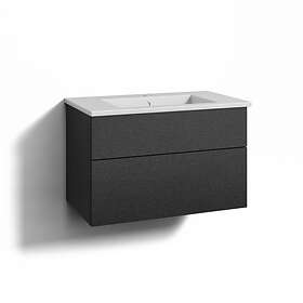 Svedbergs Tvättställsskåp Forma 80 underdel 80x45 svartbetsad ek 2 lådor A18821