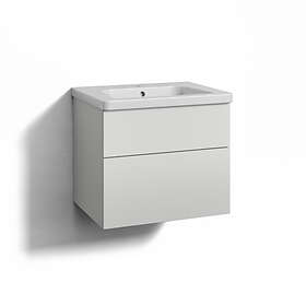 Svedbergs Tvättställsskåp Forma 60 underdel 60x45 vit 2 lådor integrerat handtag 6 A15626