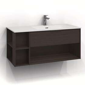 Svedbergs Tvättställsskåp Epos 100x45 Underdel Relief Brun ask 1Låd Öppen förvaring In 171011H