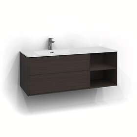 Svedbergs Tvättställsskåp Epos 120x45 Underdel Plan Brun ask 2+0L Öppen förvaring Push 1712200V-P