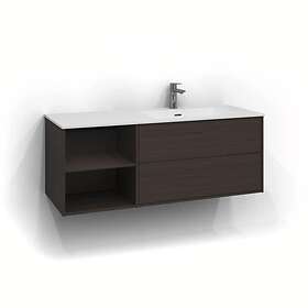 Svedbergs Tvättställsskåp Epos 120x45 Underdel Plan Brun ask 2+0L Öppen förvaring 1712200H