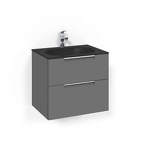 Macro Design Tvättställsskåp Crown Grip Med Glastvättställ Kom 60x45 Ant Gr MsG FSK60AJSG