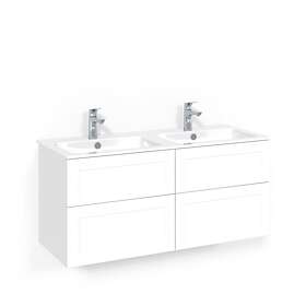 Macro Design Tvättställsskåp Crown Frame med Dubbelt Kom 120x45D Vit Fr L14 FSK120VFL14
