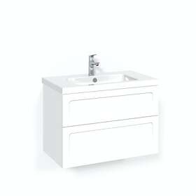 Macro Design Tvättställsskåp Crown Ramlucka Light 45 Kom 80x45 Vit Sh L45 FSK80V