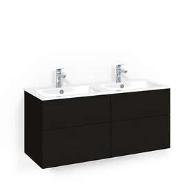 Macro Design Tvättställsskåp Crown Plain med Dubbelt Kom 120x45D Sv.Ek Pl L14 FSK120SPL14