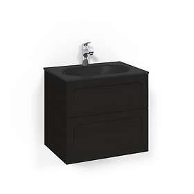 Macro Design Tvättställsskåp Crown Shape Med Glastvättställ Kom 60x45 Sv.Ek Sh M