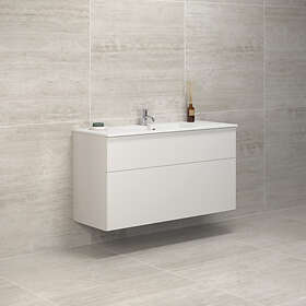 Dansani Tvättställsskåp Luna Minore 120,2 cm set H64 2lå. vit mat KMI-0410