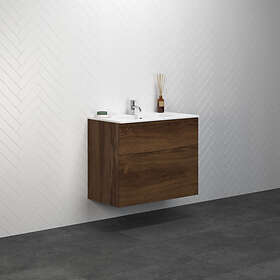 Dansani Tvättställsskåp Luna Minore 80,2 cm set H64 2lå. brun ek KMI-0252