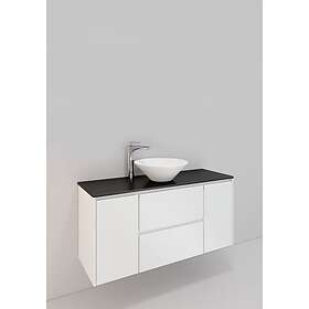 Noro Tvättställsskåp Lifestyle Concept Loop Høy 1200C Vit 2 lådor 60143