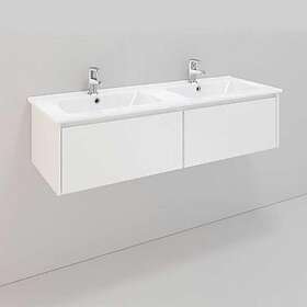 Noro Tvättställsskåp Lifestyle Concept Nedsänkt Låg 1200D Vit 2 lådor L 60105