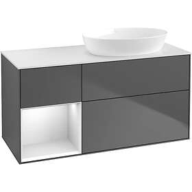 Villeroy & Boch Tvättställsskåp Finion med 3 Lådor Hylla och Bänkskiva för Ocentrerat från Artis Collaro FA41MTGK