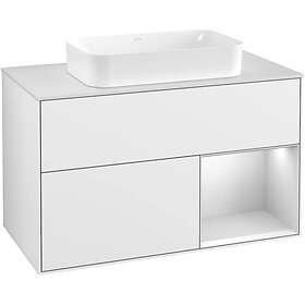 Villeroy & Boch Tvättställsskåp Finion med 2 Lådor Hylla och Bänkskiva för Fristående G251MTGF