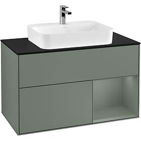 Villeroy & Boch Tvättställsskåp Finion med 2 Lådor Hylla och Bänkskiva för Ytmonterat G372GMGM