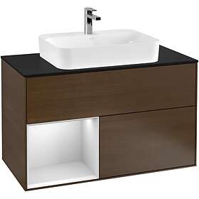 Villeroy & Boch Tvättställsskåp Finion med 2 Lådor Hylla och Bänkskiva för Ytmonterat G362MTGN