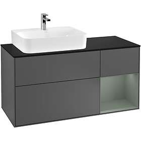 Villeroy & Boch Tvättställsskåp Finion med 3 Lådor Hylla och Bänkskiva för Ocentrerat F152GMGK