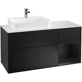 Villeroy & Boch Tvättställsskåp Finion med 3 Lådor Hylla och Bänkskiva för Ocentrerat Ytmonterat G401PDPD