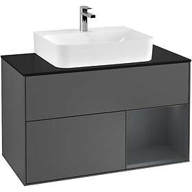 Villeroy & Boch Tvättställsskåp Finion med 2 Lådor Hylla och Bänkskiva för Centrerat F122HGGK