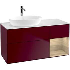 Villeroy & Boch Tvättställsskåp Finion med 3 Lådor Hylla och Bänkskiva för Ocentrerat från Artis Collaro GA51PCHB