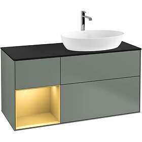 Villeroy & Boch Tvättställsskåp Finion med 3 Lådor Hylla och Bänkskiva för Ocentrerat från Artis Collaro G802HFGM