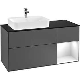 Villeroy & Boch Tvättställsskåp Finion med 3 Lådor Hylla och Bänkskiva för Ocentrerat Ytmonterat G402GFGK