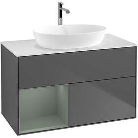 Villeroy & Boch Tvättställsskåp Finion med 2 Lådor Hylla och Bänkskiva för Fristående från Artis Collaro GA11GMGK