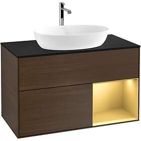 Villeroy & Boch Tvättställsskåp Finion med 2 Lådor Hylla och Bänkskiva för Fristående från Artis Collaro G782HFGN