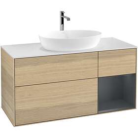 Villeroy & Boch Tvättställsskåp Finion med 3 Lådor Hylla och Bänkskiva för Fristående från Artis Collaro GA71HGPC