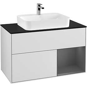 Villeroy & Boch Tvättställsskåp Finion med 2 Lådor Hylla och Bänkskiva för Ytmonterat G372GKMT