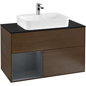 Villeroy & Boch Tvättställsskåp Finion med 2 Lådor Hylla och Bänkskiva för Ytmonterat F362HGGN