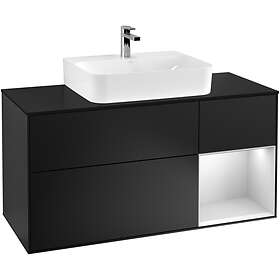 Villeroy & Boch Tvättställsskåp Finion med 3 Lådor Hylla och Bänkskiva för Centrerat F172MTPD
