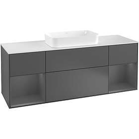 Villeroy & Boch Tvättställsskåp Finion med Två Hyllor och Bänkskiva för Fristående G331GKGK