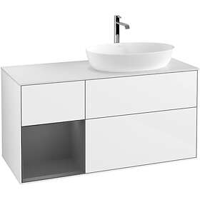 Villeroy & Boch Tvättställsskåp Finion med 3 Lådor Hylla och Bänkskiva för Ocentrerat från Artis Collaro G801GKGF