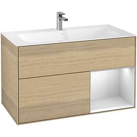 Villeroy & Boch Tvättställsskåp Finion med 2 Lådor och Hylla för Inbyggt F040MTPC