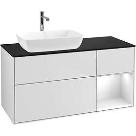 Villeroy & Boch Tvättställsskåp Finion med 3 Lådor Hylla och Bänkskiva för Ocentrerat från Artis Collaro F812GFMT