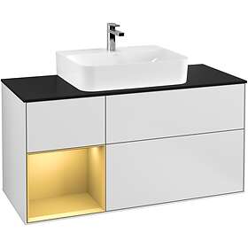 Villeroy & Boch Tvättställsskåp Finion med 3 Lådor Hylla och Bänkskiva för Centrerat G162HFMT