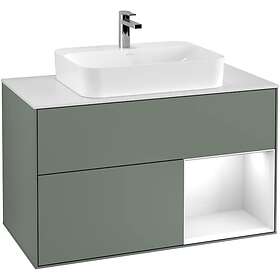 Villeroy & Boch Tvättställsskåp Finion med 2 Lådor Hylla och Bänkskiva för Ytmonterat G371GFGM