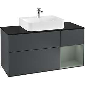 Villeroy & Boch Tvättställsskåp Finion med 3 Lådor Hylla och Bänkskiva för Centrerat F172GMHG