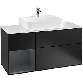 Villeroy & Boch Tvättställsskåp Finion med 3 Lådor Hylla och Bänkskiva för Centrerat F161HGPD