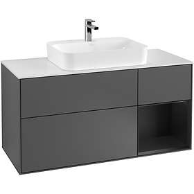 Villeroy & Boch Tvättställsskåp Finion med 3 Lådor Hylla och Bänkskiva för Ytmonterat G421PDGK