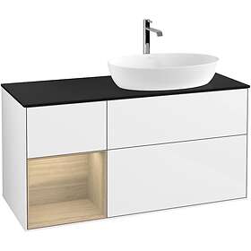 Villeroy & Boch Tvättställsskåp Finion med 3 Lådor Hylla och Bänkskiva för Ocentrerat från Artis Collaro G802PCGF